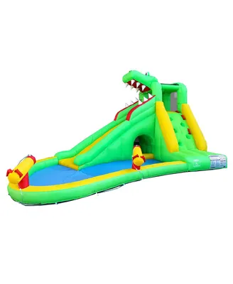 Pogo Bounce House Backyard Kids Gator Inflatable Water Park for Kids