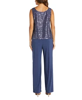 R & M Richards 3-Pc. Sequined Lace Pantsuit Jacket