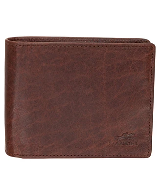 Mancini Men's Buffalo Rfid Secure Left Wing Billfold Wallet