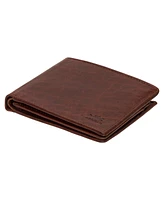 Mancini Men's Buffalo Rfid Secure Left Wing Billfold Wallet