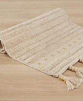 Lucky Brand Overtufted Cotton Fringe Bath Rug, 17" x 32"