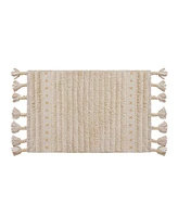 Lucky Brand Overtufted Cotton Fringe Bath Rug, 17" x 32"