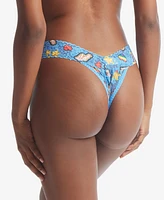 Hanky Panky Women's Printed Daily Lace Original Rise Thong Underwear