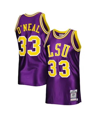 Men's Mitchell & Ness Shaquille O'Neal Purple Lsu Tigers Authentic Jersey