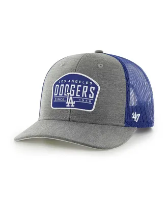 Men's '47 Brand Charcoal Los Angeles Dodgers Slate Trucker Snapback Hat