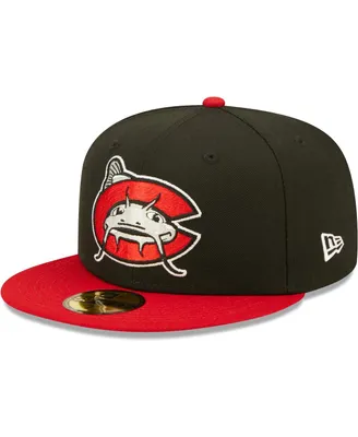 Men's New Era Black Carolina Mudcats Authentic Collection Team Home 59FIFTY Fitted Hat