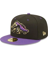 Men's New Era Black, Purple Lowriders De Fresno Copa La Diversion 59FIFTY Fitted Hat
