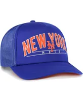 Men's '47 Brand Royal New York Mets Backhaul Foam Trucker Snapback Hat