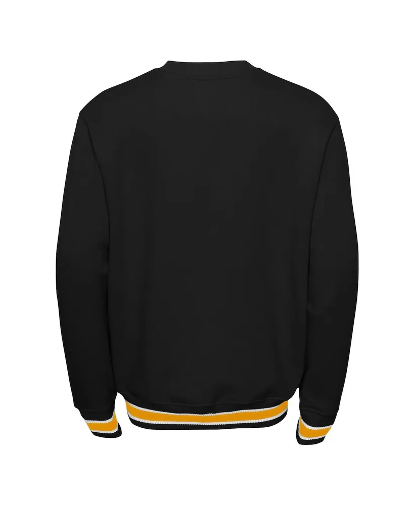 Big Boys and Girls Black Pittsburgh Penguins Classic Blueliner Pullover Sweatshirt