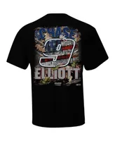 Men's Hendrick Motorsports Team Collection Black Chase Elliott Patriotic T-shirt