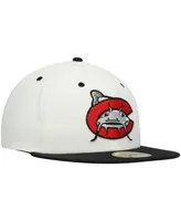 Men's New Era White Carolina Mudcats Authentic Collection Team Alternate 59FIFTY Fitted Hat