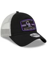 Men's New Era Black Colorado Rockies Property Trucker 9TWENTY Snapback Hat