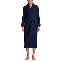 Lands' End Women's Cotton Terry Long Spa Bath Robe