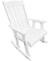 Wooden Rocking Chair with Comfortable Backrest Inclination