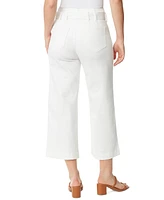 Gloria Vanderbilt Women's Cropped Wide-Leg Belted Jeans