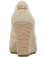 Toms Women's Michelle Recycled Peep-Toe Espadrille Wedges