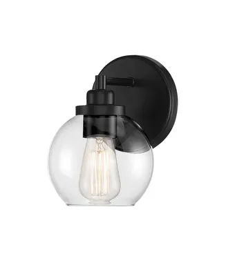 Savoy House Carson 1-Light Orb Wall Sconce with Clear Glass