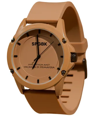 Spgbk Watches Unisex Sandhill Brown Silicone Strap Watch 44mm