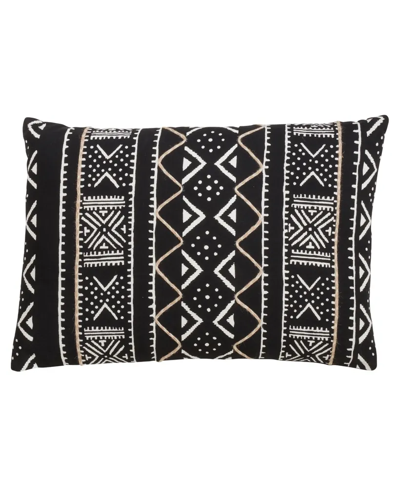 Saro Lifestyle Mud Cloth Decorative Pillow, 14" x 20"