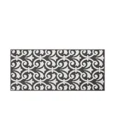 Jean Pierre Karb Floral Scroll Tufted- Machine Washable Runner Rug