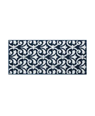 Jean Pierre Karb Floral Scroll Tufted- Machine Washable Runner Rug