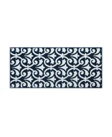 Jean Pierre Karb Floral Scroll Tufted- Machine Washable Runner Rug