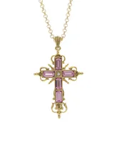 Symbols of Faith Glass Rectangle Cross Necklace