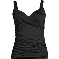 Lands' End Women's Dd-Cup V-Neck Wrap Underwire Tankini Swimsuit Top Adjustable Straps