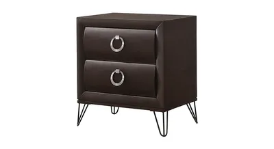 Simplie Fun Tablita Nightstand, Dark Merlot