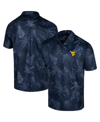 Men's Colosseum Navy West Virginia Mountaineers Palms Team Polo Shirt