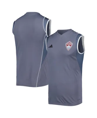 Men's adidas Gray Colorado Rapids 2023 On-Field Sleeveless Training Jersey