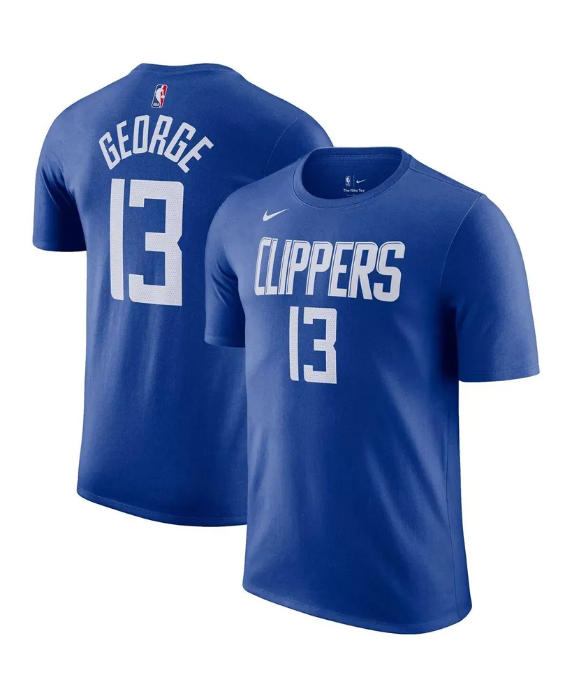 Men's Nike Paul George Royal La Clippers Icon 2022/23 Name and Number T-shirt