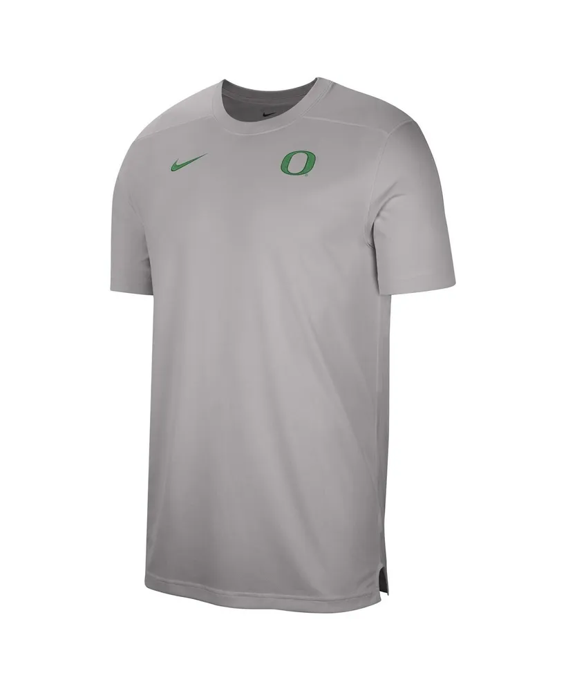 Men's Nike Heather Gray Oregon Ducks Sideline Coaches Performance Top