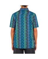 Hurley Men's Rincon Print Short Sleeve Button-Up Shirt