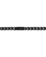 Bulova Men's Link Chain 24" Necklace in Black-Plated Stainless Steel