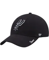 Women's '47 Brand Black San Antonio Spurs Miata Clean Up Adjustable Hat