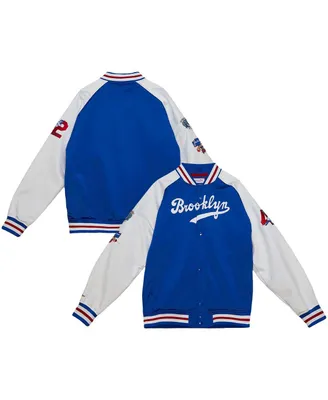 Men's Mitchell & Ness Jackie Robinson Royal Brooklyn Dodgers Cooperstown Collection Legends Raglan Full-Snap Jacket