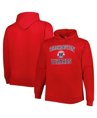 Men's Red Washington Wizards Big and Tall Heart and Soul Pullover Hoodie