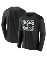 Men's Fanatics Black Chicago White Sox Heroic Play Raglan Long Sleeve T-shirt