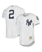 Men's Mitchell & Ness Derek Jeter White New York Yankees Cooperstown Collection Authentic Jersey