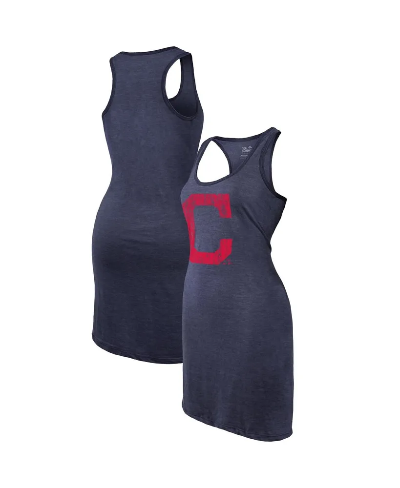 Boston Red Sox Majestic Threads Women's Tri-Blend Short Sleeve T-Shirt  Dress - Navy