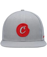 Men's Cookies Gray C-Bite Solid Snapback Hat