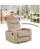 Recliner Chair Single Sofa Lounger with Arm Storage & Cup Holder