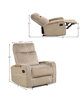 Recliner Chair Single Sofa Lounger with Arm Storage & Cup Holder