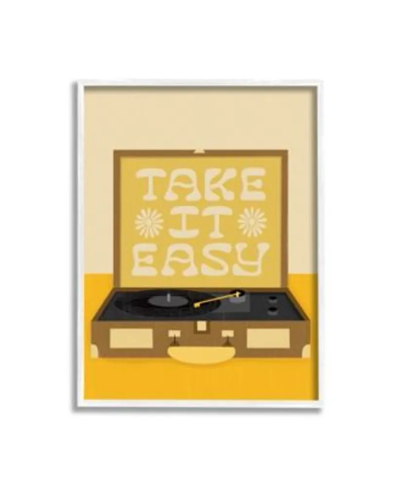 Stupell Industries Take It Easy Record Player Art Collection