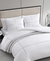 Vera Wang Zig Zag Cotton Sateen Duvet Cover Set