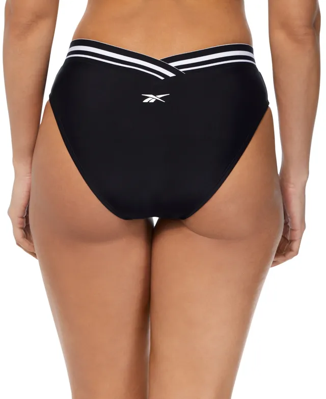 Reebok Women's Contrast-Trim Hipster Bikini Bottoms - Macy's