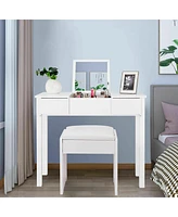 Vanity Dressing Table Furniture Stool Storage Box