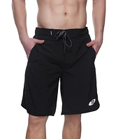 Rokka&Rolla Men's 9" Stretch Mesh Lined Swim Trunks, up to 2XL