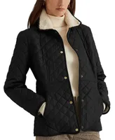 Lauren Ralph Women's Faux-Sherpa-Collar Quilted Coat